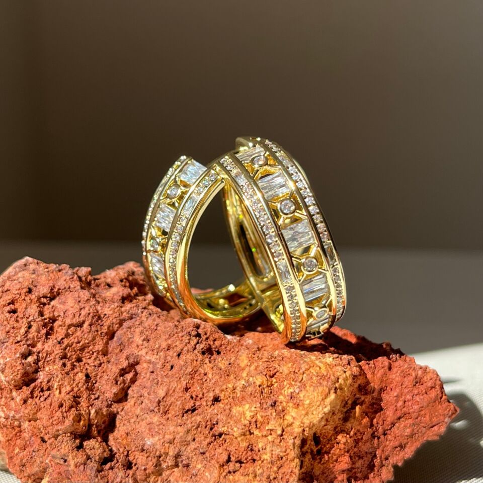 Baget pırlanta montür xuping küpe