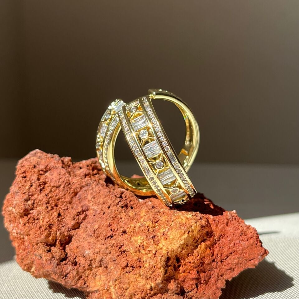 Baget pırlanta montür xuping küpe