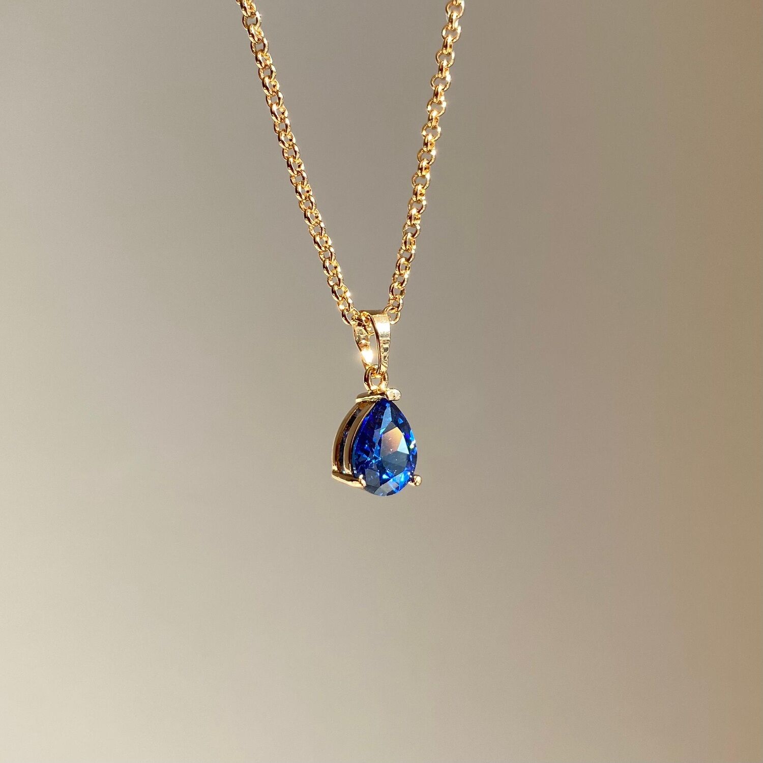 Safir taş xuping kolye
