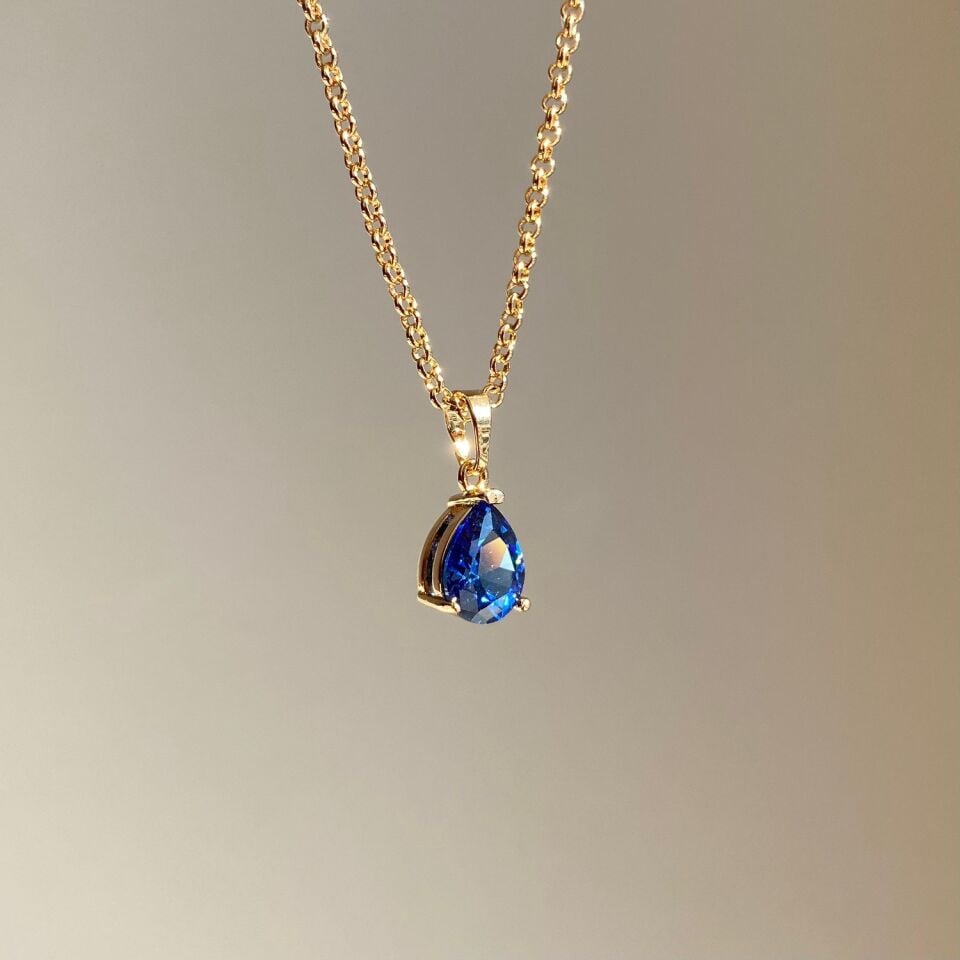 Safir taş xuping kolye