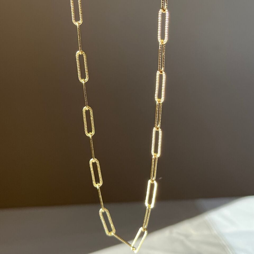 Altın işçiliği ataç xuping zincir 60cm