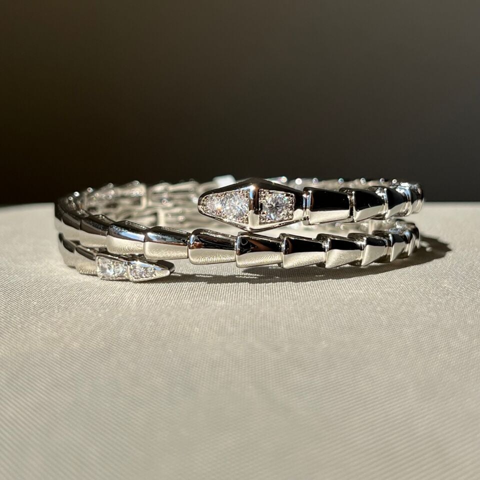 Pırlanta montür yılan figür vıp flexi kelepçe