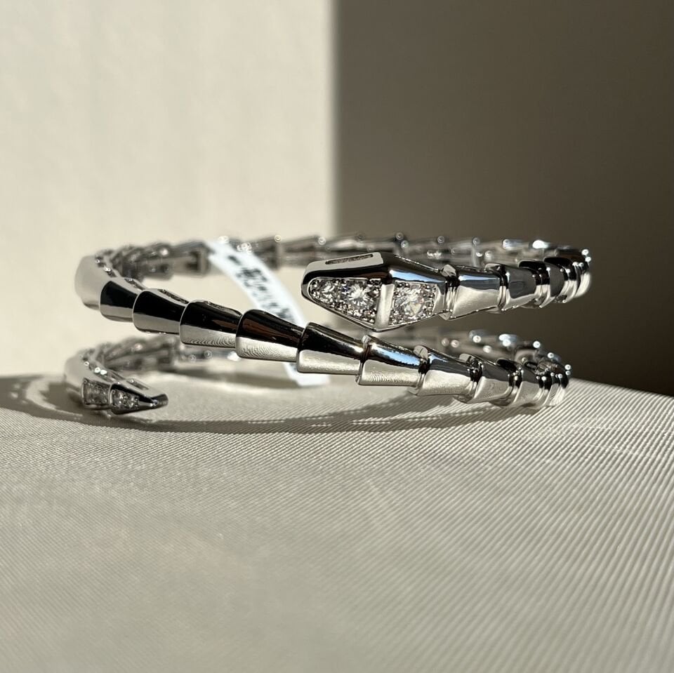 Pırlanta montür yılan figür vıp flexi kelepçe