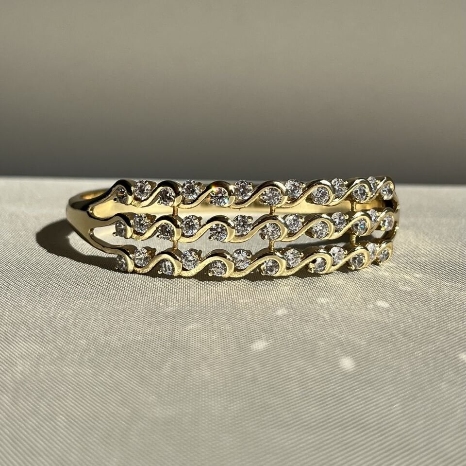 Round pırlanta montür xuping kelepçe