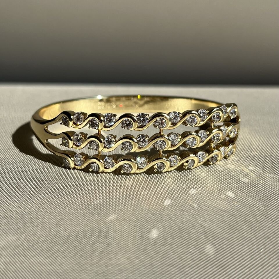 Round pırlanta montür xuping kelepçe