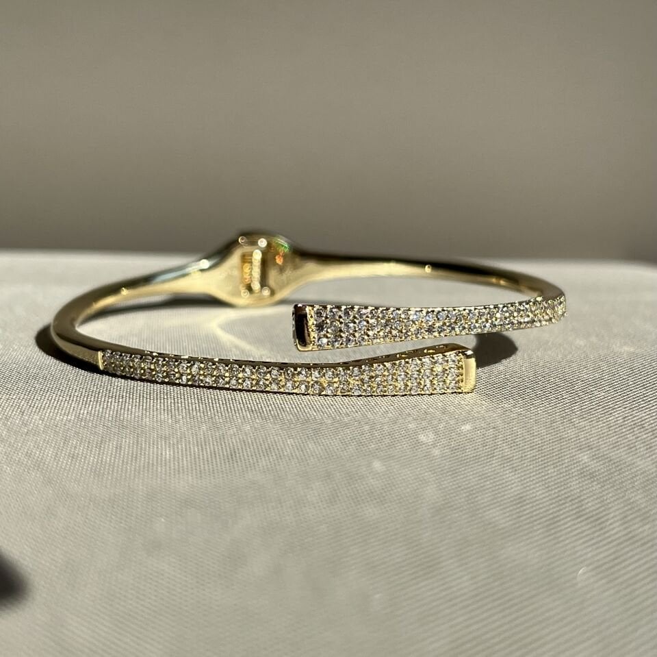 Pırlanta montür gizli taş tasarım xuping kelepçe