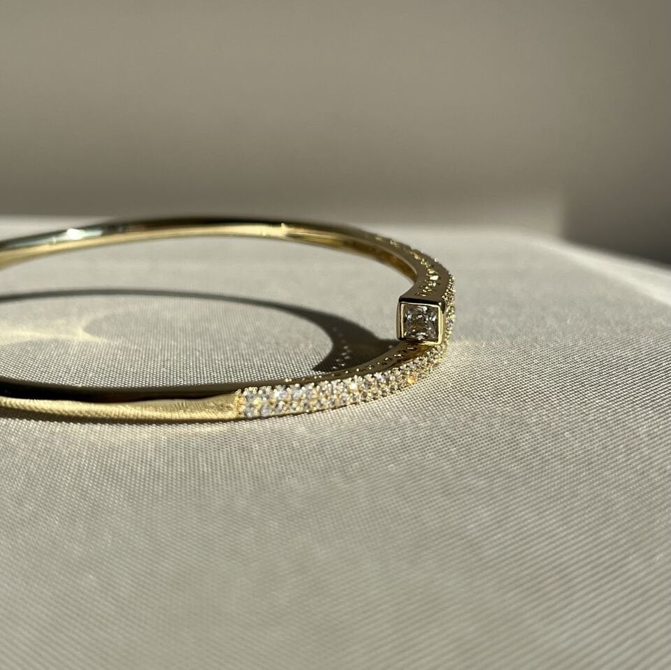 Pırlanta montür gizli taş tasarım xuping kelepçe