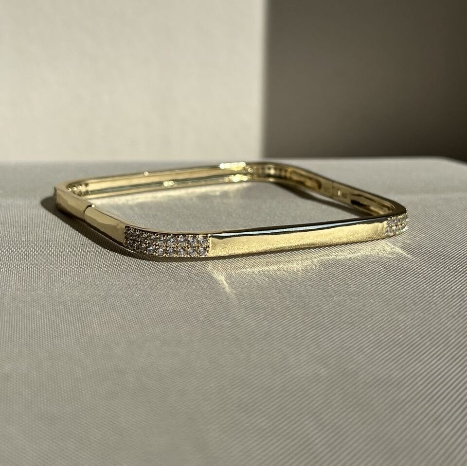 Pırlanta işçiliği kare tasarım xuping kelepçe