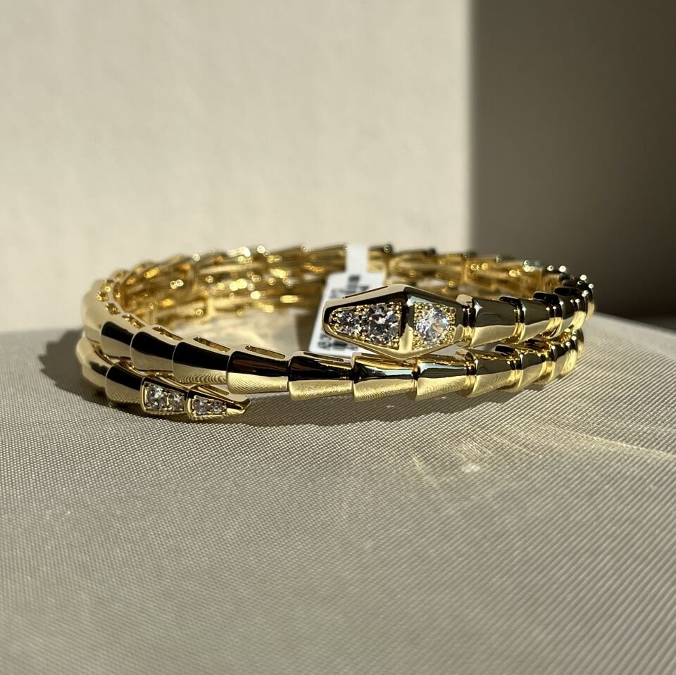 Pırlanta montür yılan figür vıp flexi kelepçe