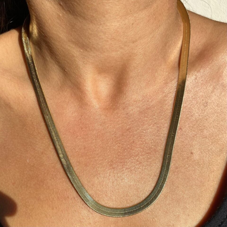 Altın işçiliği italyan ezme xuping kolye