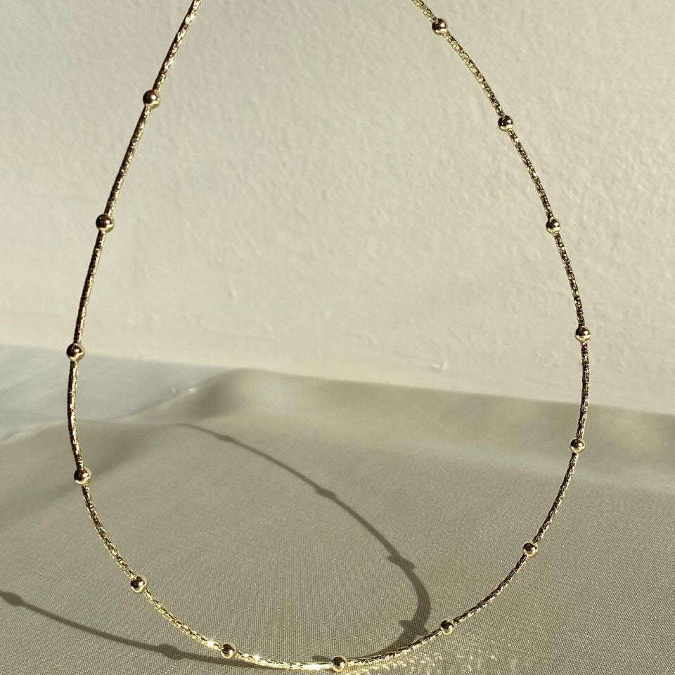 Altın işçiliği dorika xuping choker kolye