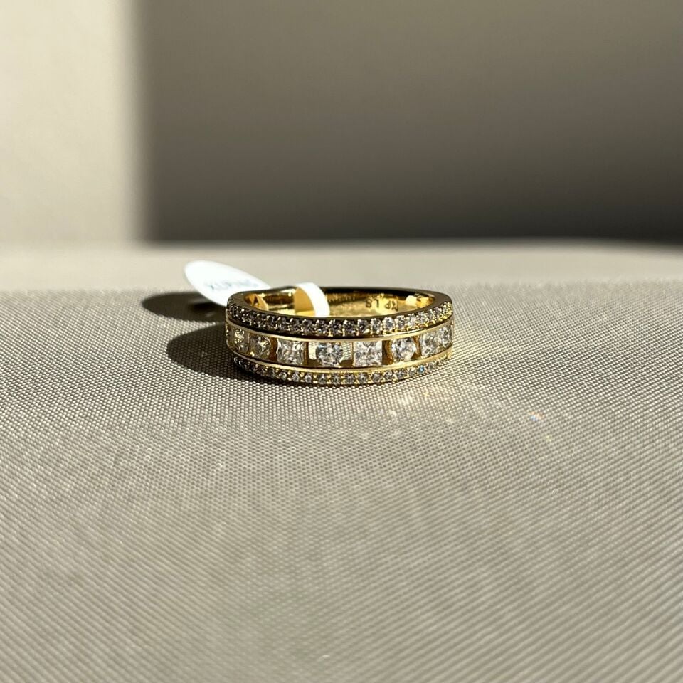 Kanal baget pırlanta montür xuping yüzük