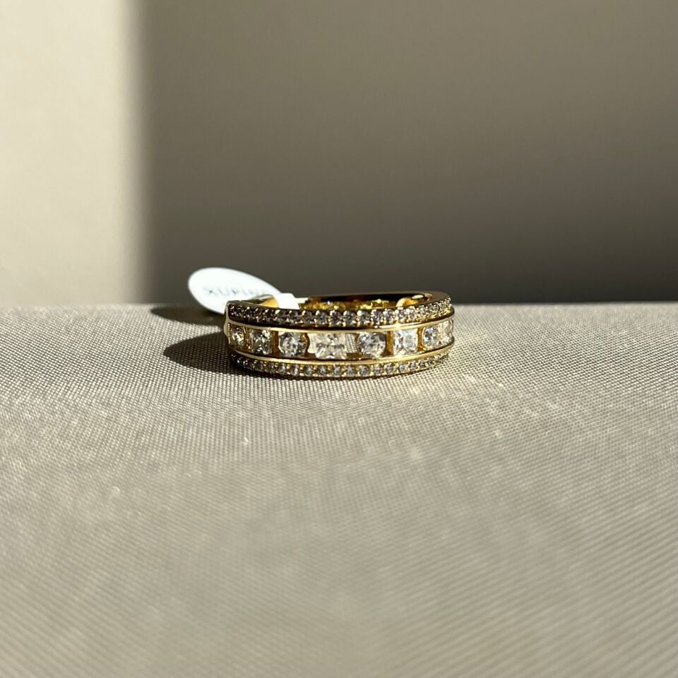 Kanal baget pırlanta montür xuping yüzük