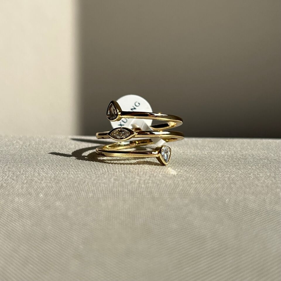 Markiz pırlanta montür xuping yüzük