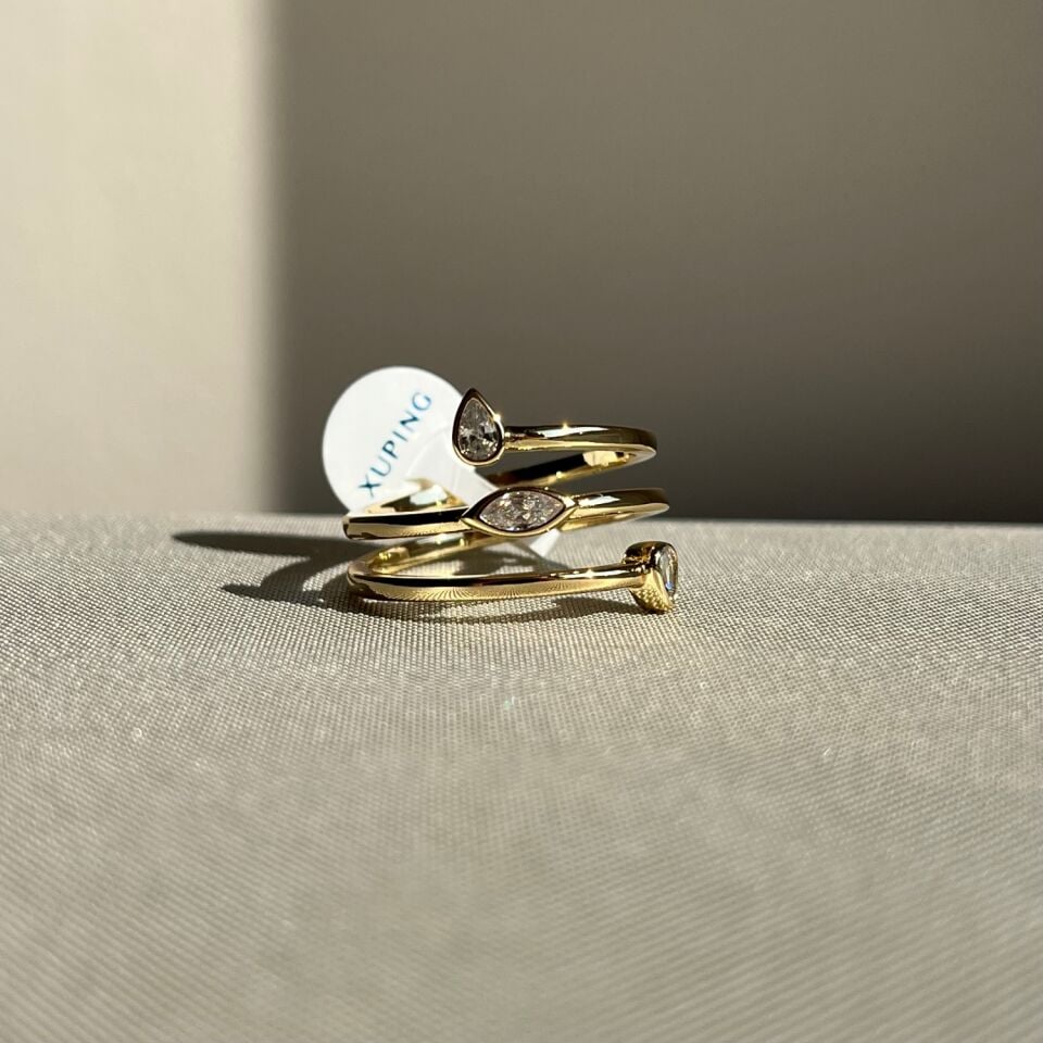 Markiz pırlanta montür xuping yüzük