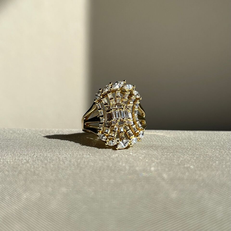 Baget pırlanta montür xuping yüzük