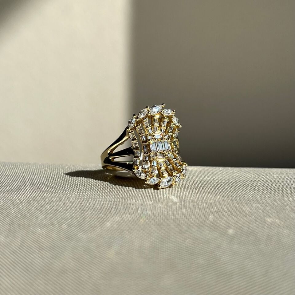 Baget pırlanta montür xuping yüzük