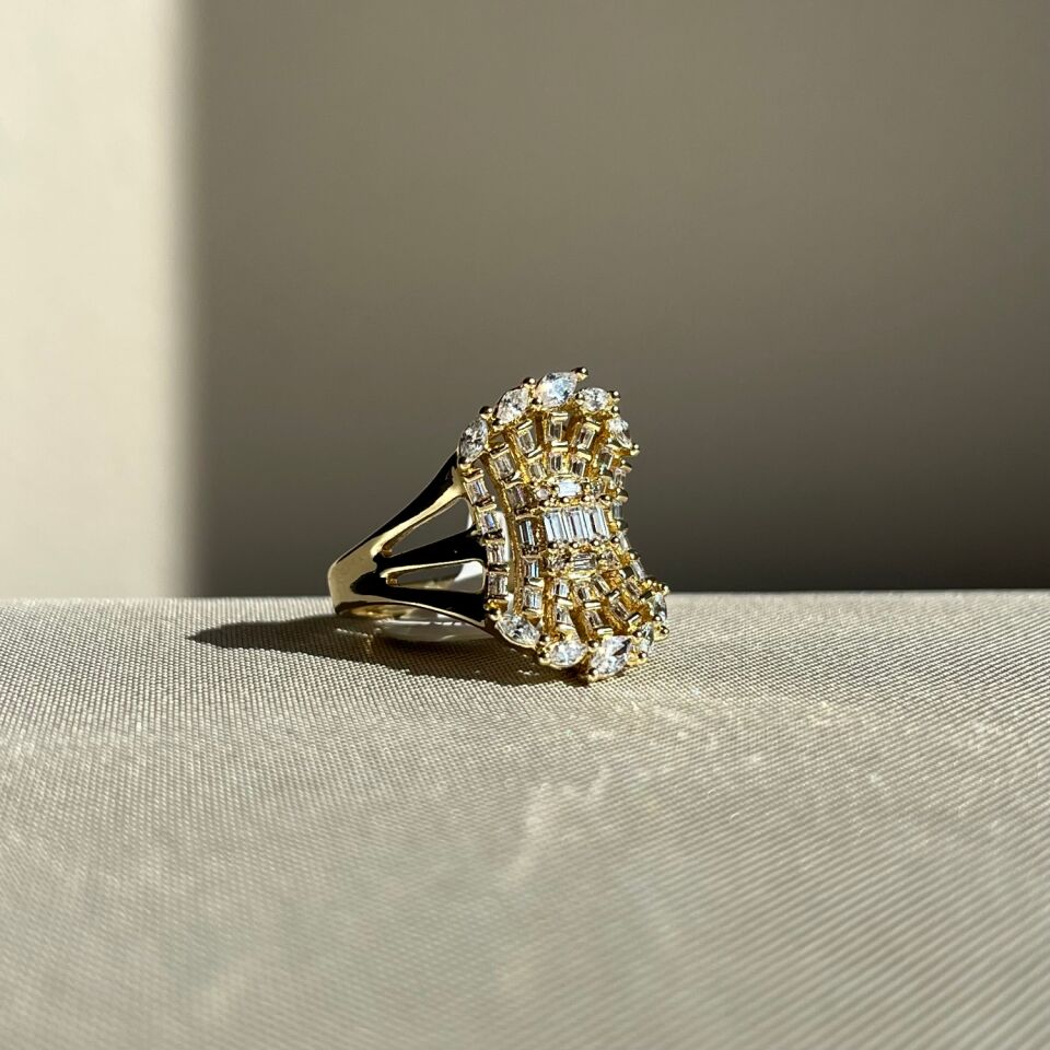 Baget pırlanta montür xuping yüzük