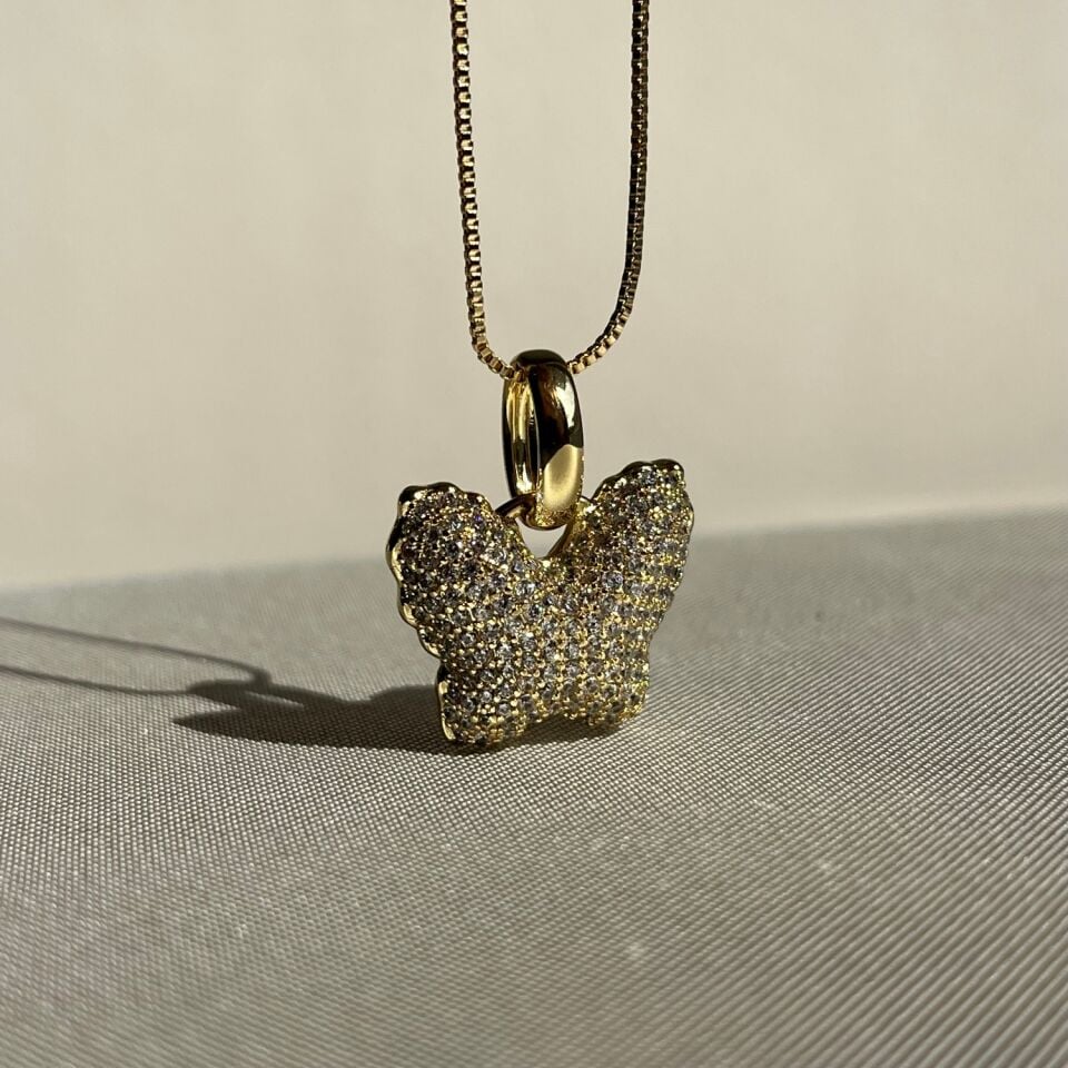 Pırlanta işçiliği kelebek figür xuping kolye