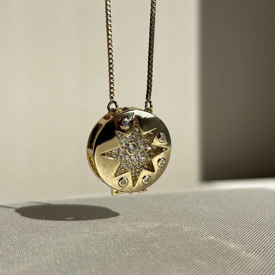 Pırlanta işçiliği tasarım yıldız xuping kolye