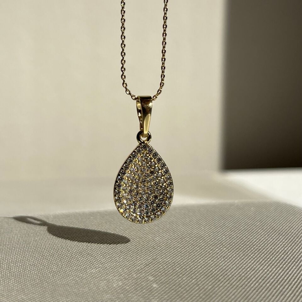 Damla pırlanta montür xuping kolye