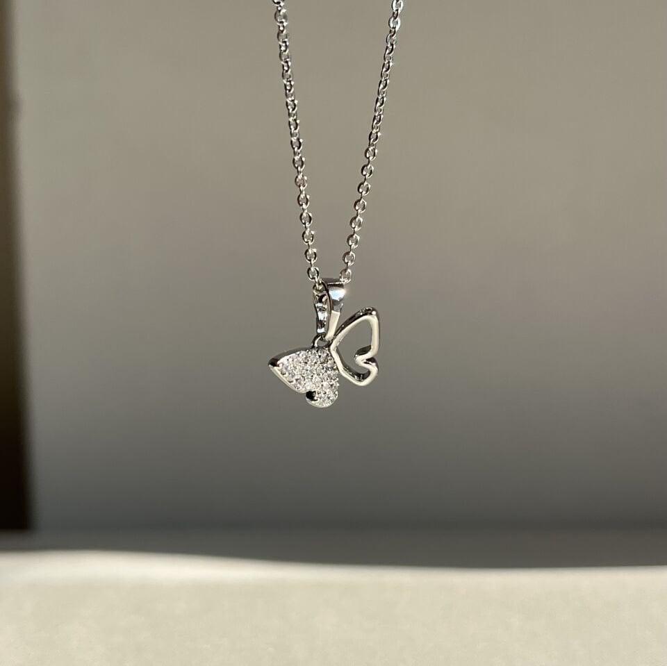 Pırlanta işçiliği minimal kelebek xuping kolye