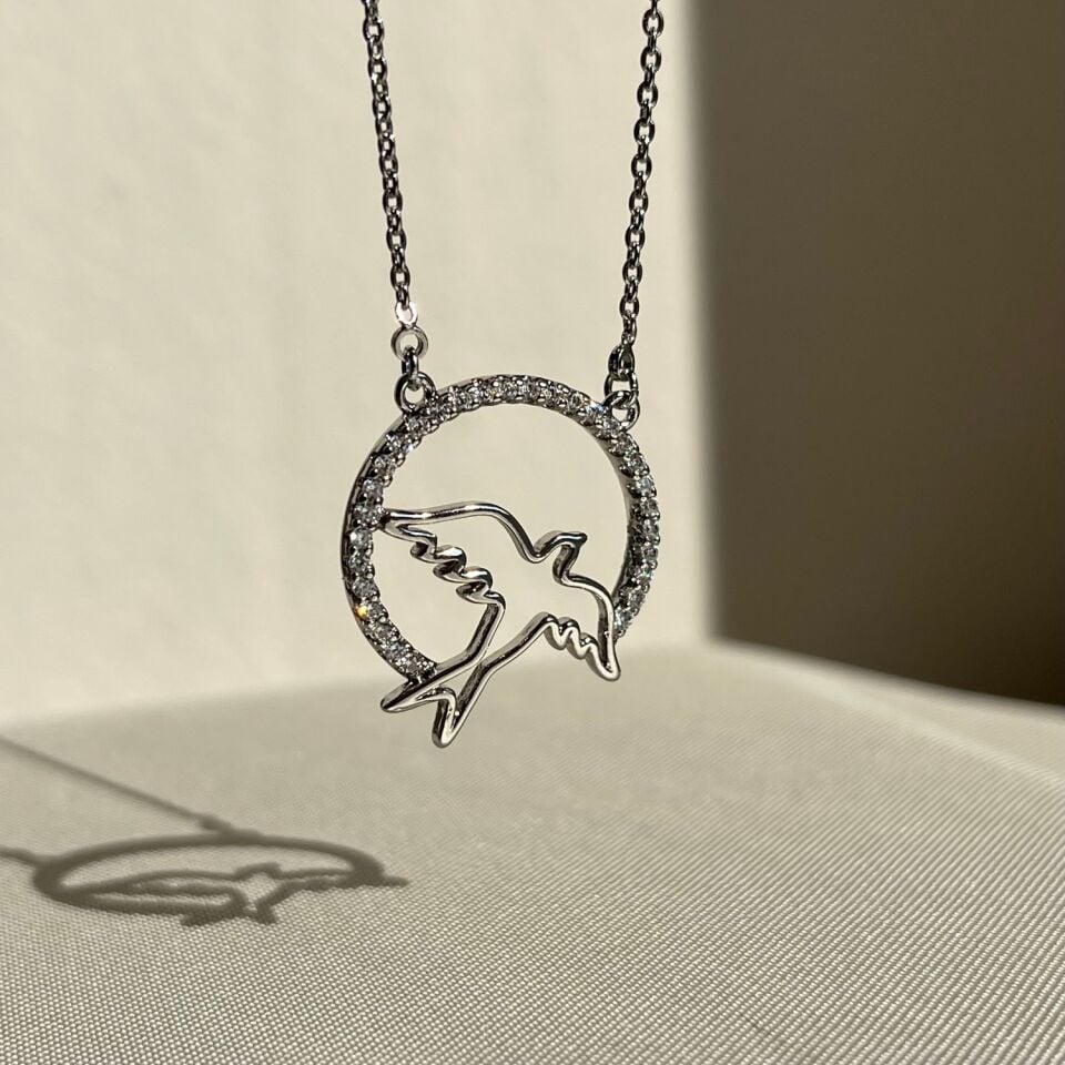 Pırlanta işçiliği kuş figür xuping kolye