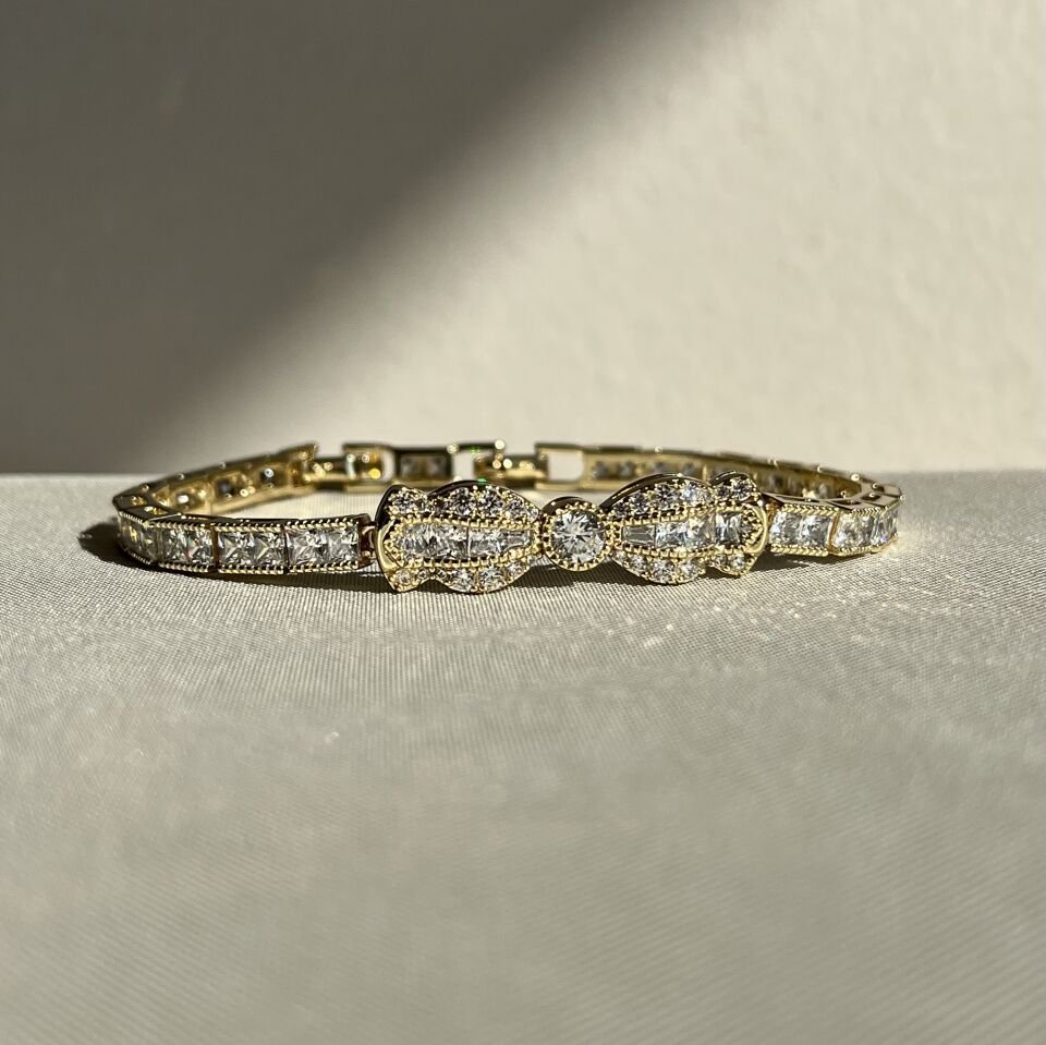 Baget pırlanta montür yılan figür xuping bileklik