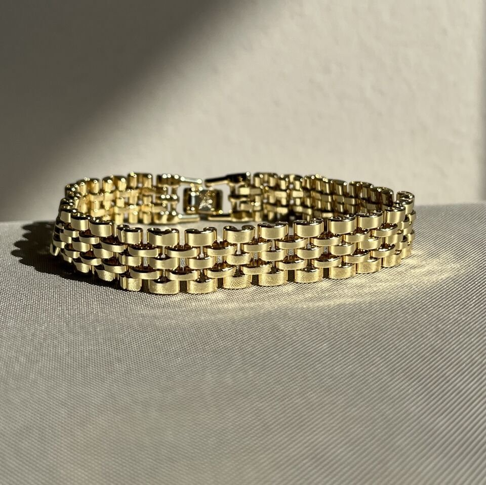 Altın işçiliği hasır xuping bileklik