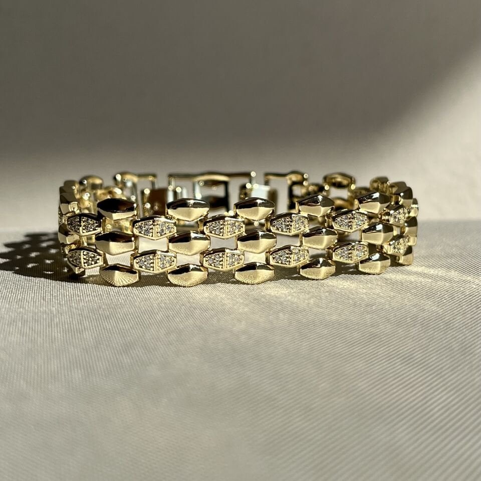 Pırlanta işçiliği petek model xuping bileklik