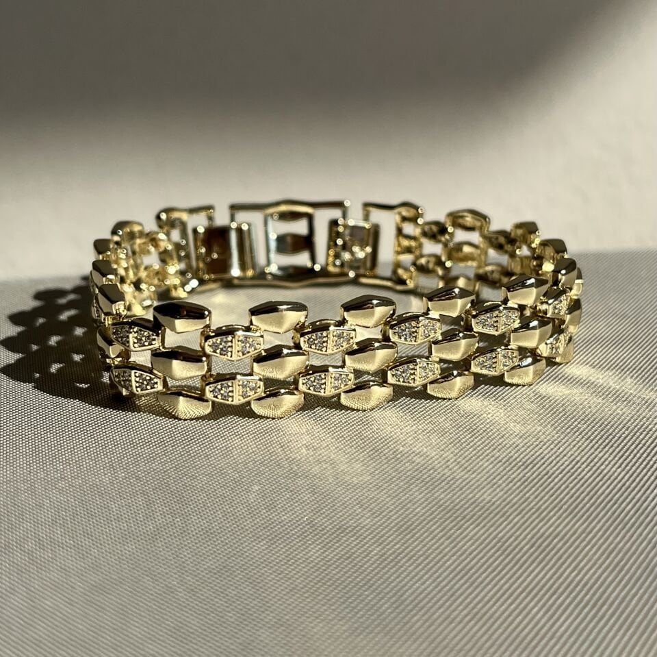 Pırlanta işçiliği petek model xuping bileklik