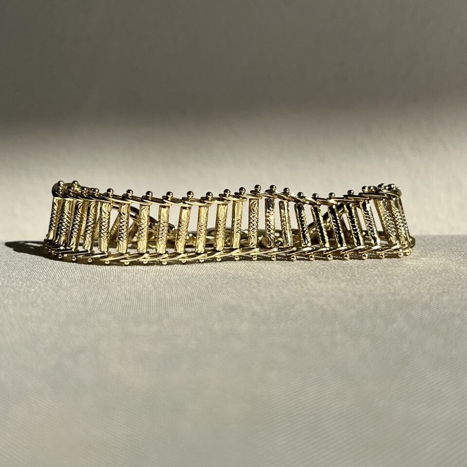 Altın işçiliği silindir model xuping bileklik