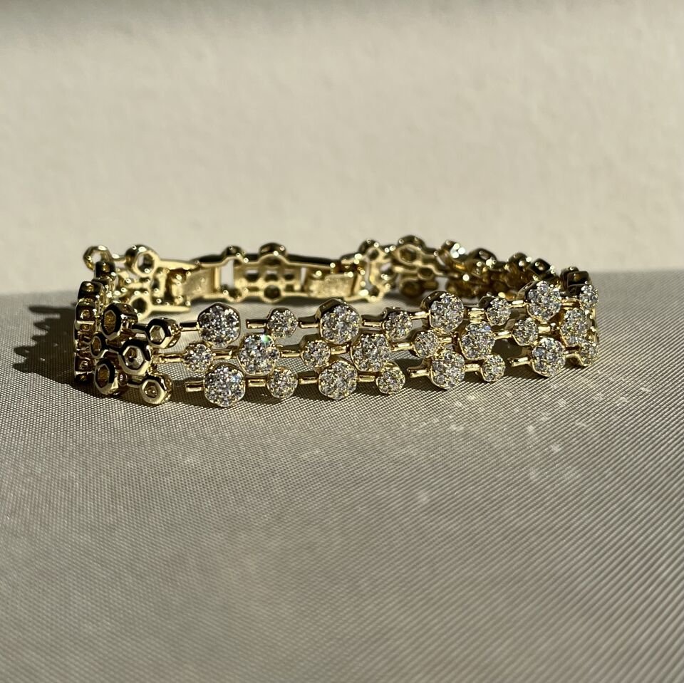 Pırlanta işçiliği petek model xuping bileklik