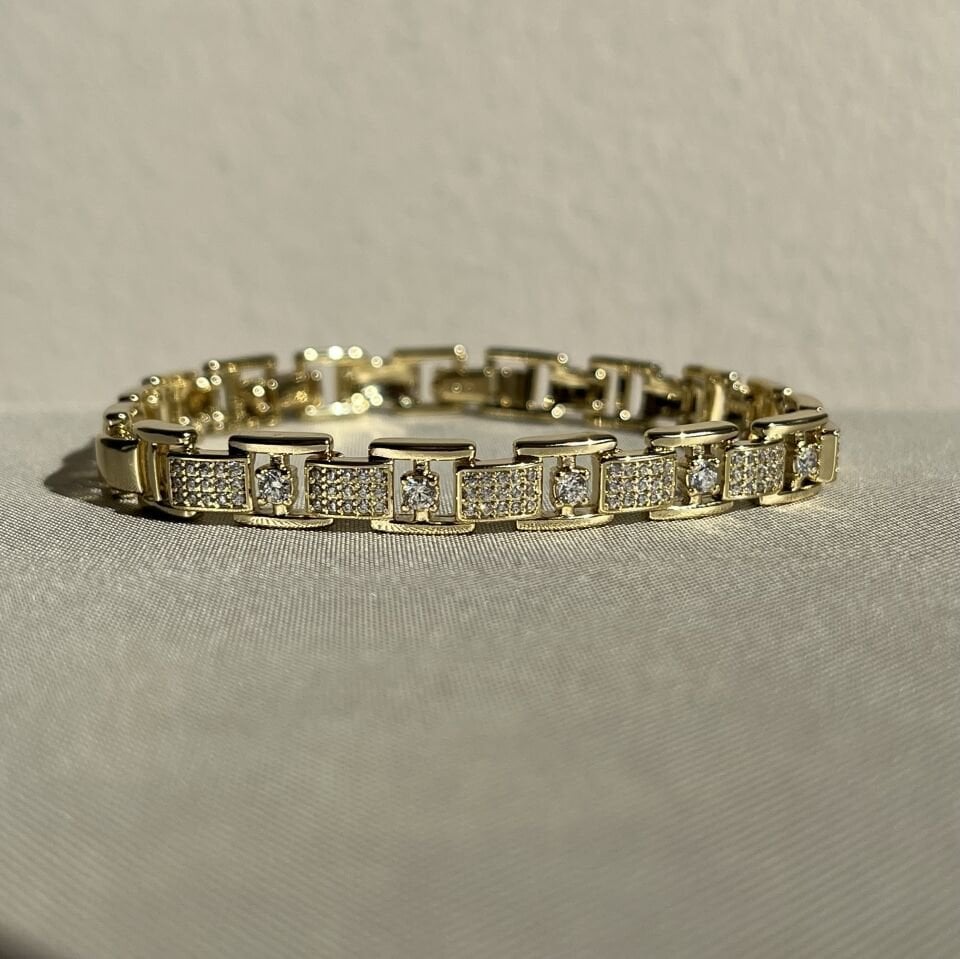 Round pırlanta montür xuping bileklik