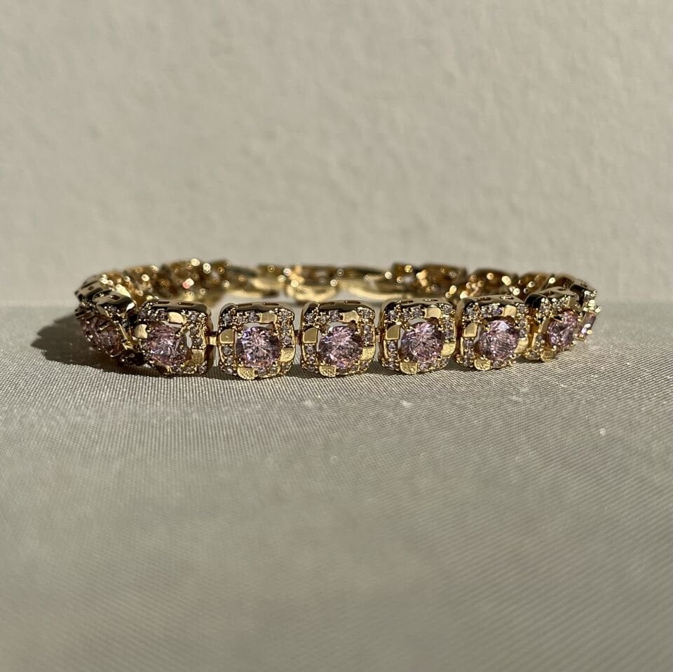 Pembe pırlanta montür xuping bileklik