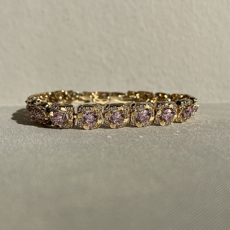 Pembe pırlanta montür xuping bileklik