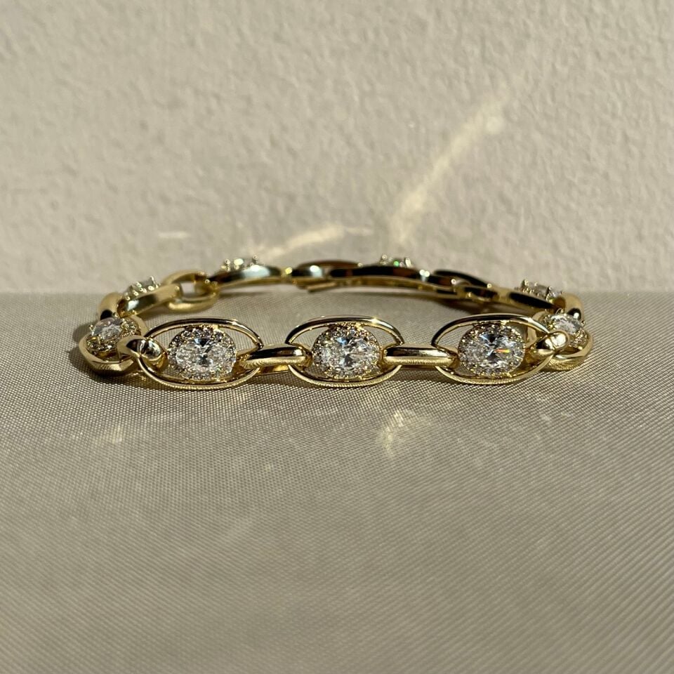 Oval pırlanta montür xuping bileklik