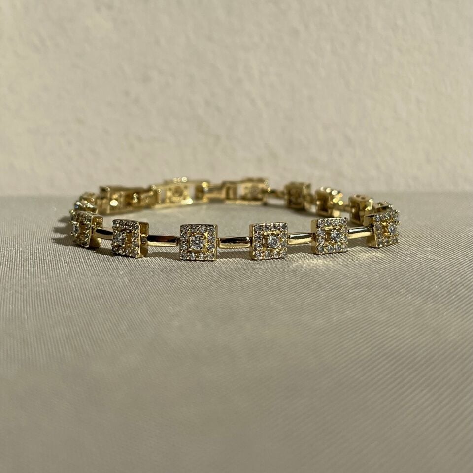 Round pırlanta işçiliği xuping bileklik