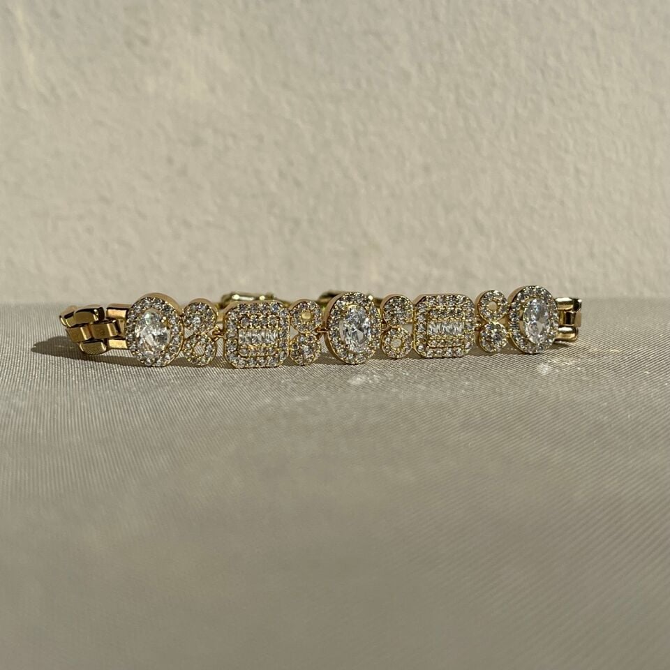 Oval baget pırlanta işçiliği xuping bileklik