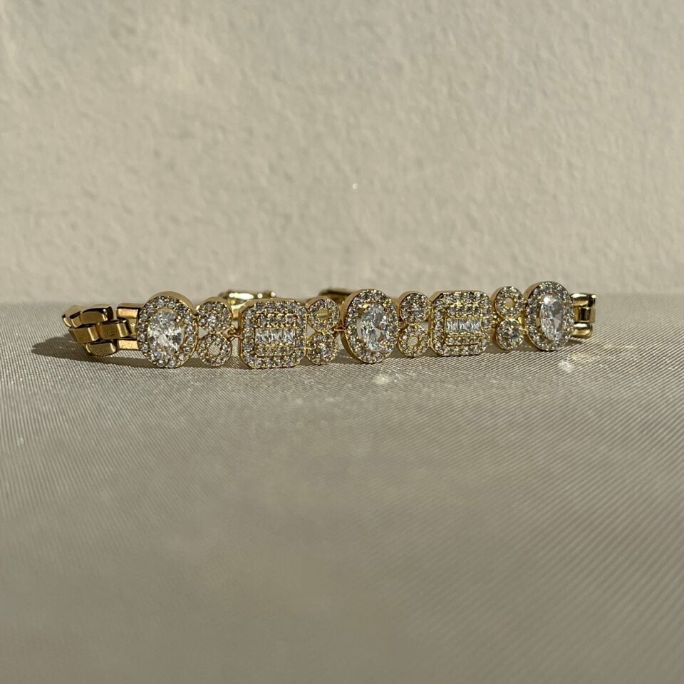 Oval baget pırlanta işçiliği xuping bileklik