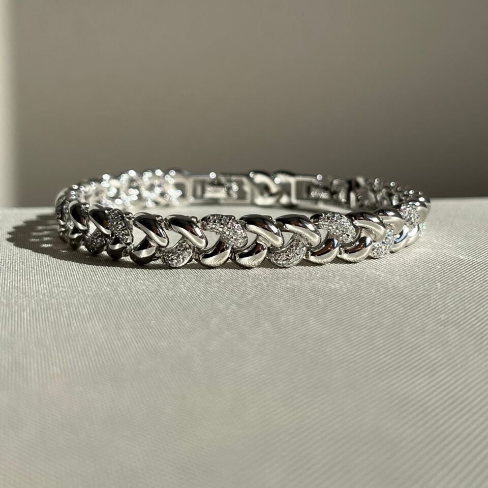 Pırlanta işçiliği sarmal xuping bileklik