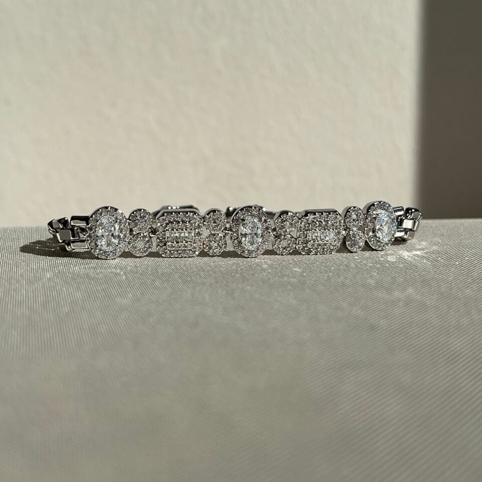 Baget & oval pırlanta montür xuping bileklik