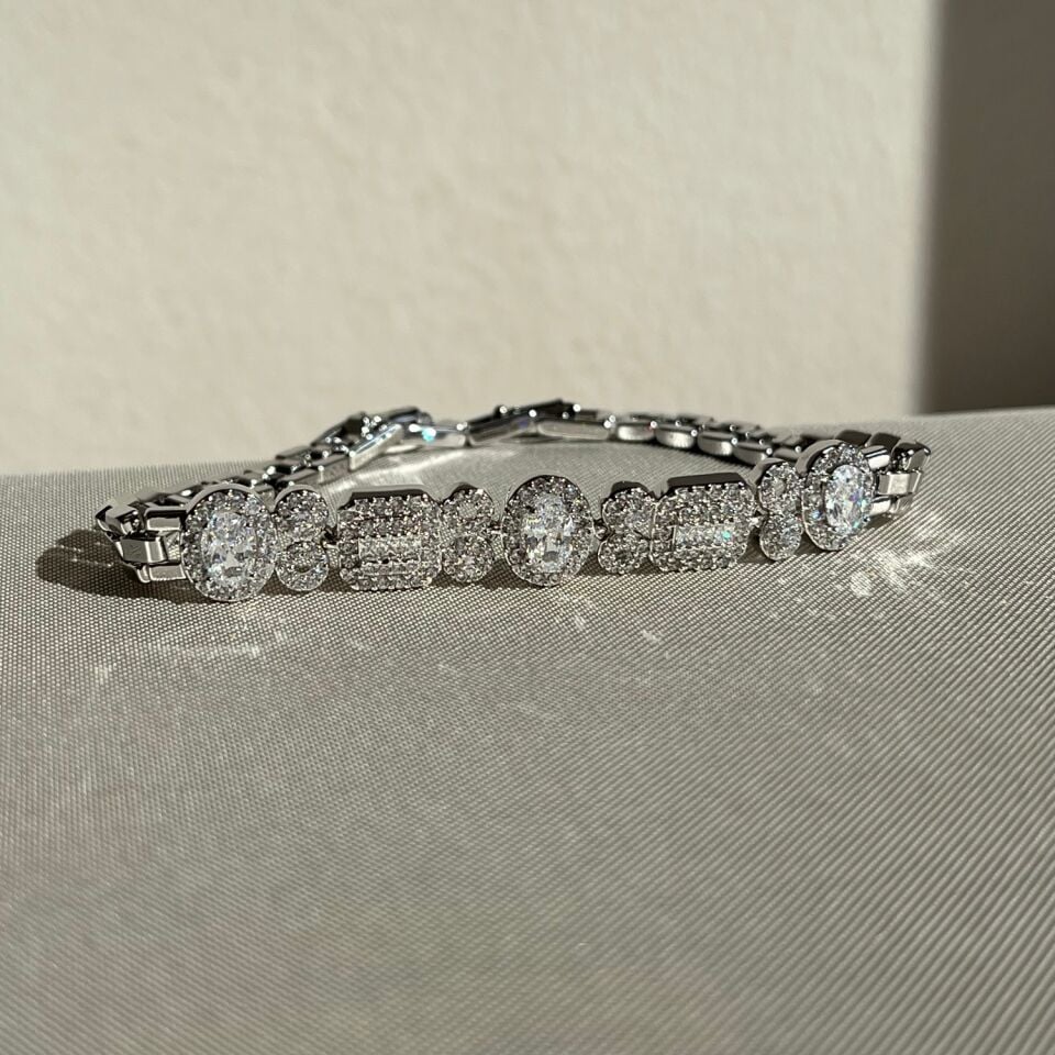 Baget & oval pırlanta montür xuping bileklik