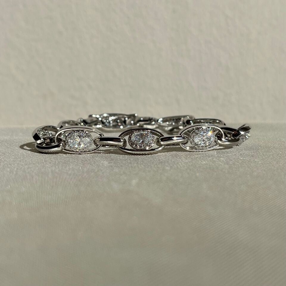 Oval pırlanta işçiliği xuping bileklik