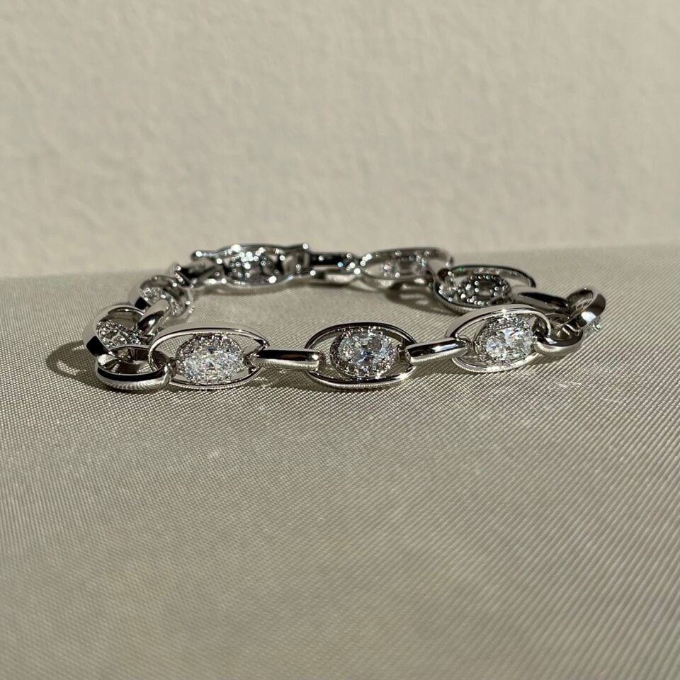 Oval pırlanta işçiliği xuping bileklik