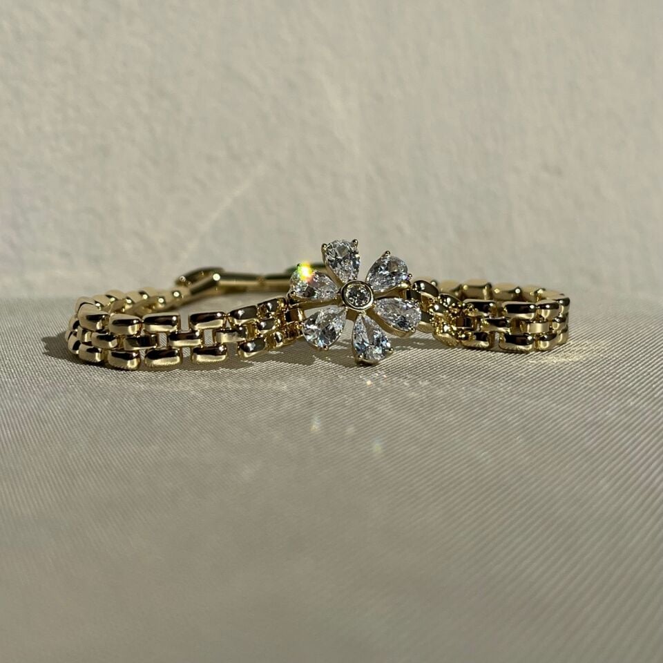 Damla pırlanta montür çiçek xuping bileklik