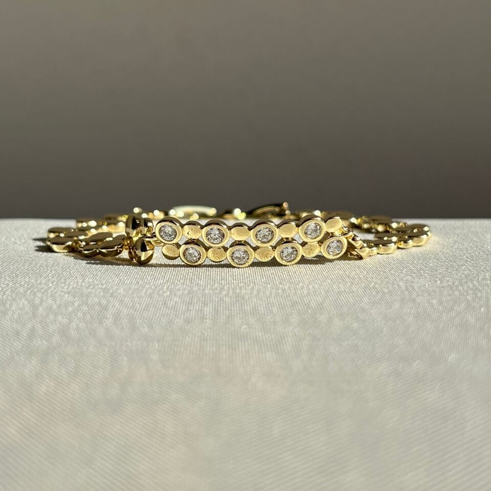 Pırlanta işçiliği petek model xuping bileklik