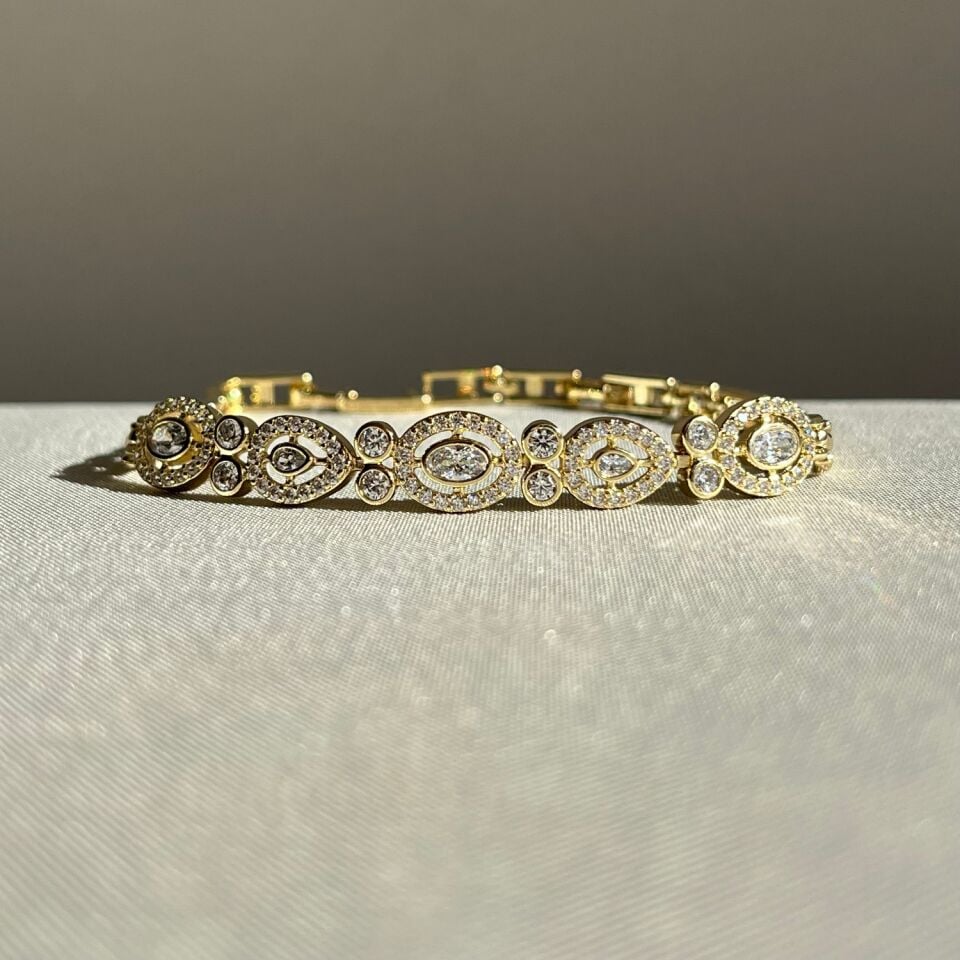 Oval pırlanta işçiliği xuping bileklik