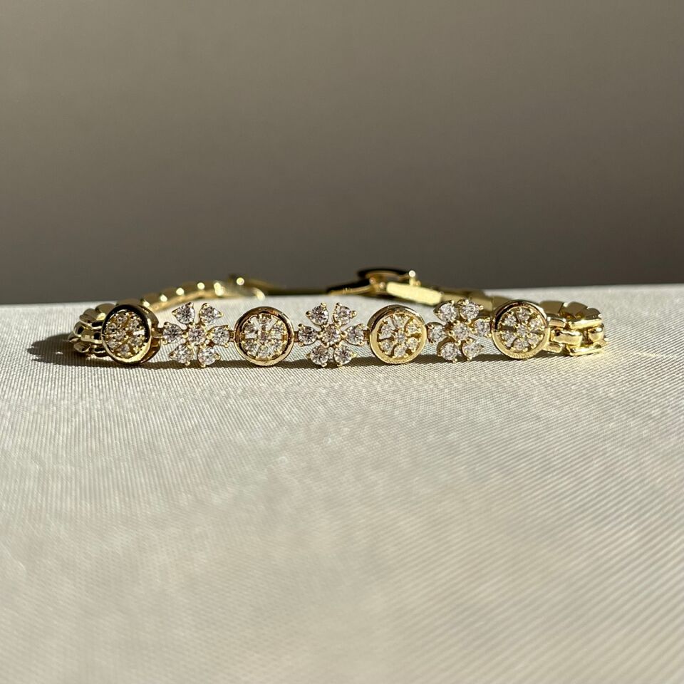 Pırlanta montür çiçek figür xuping bileklik