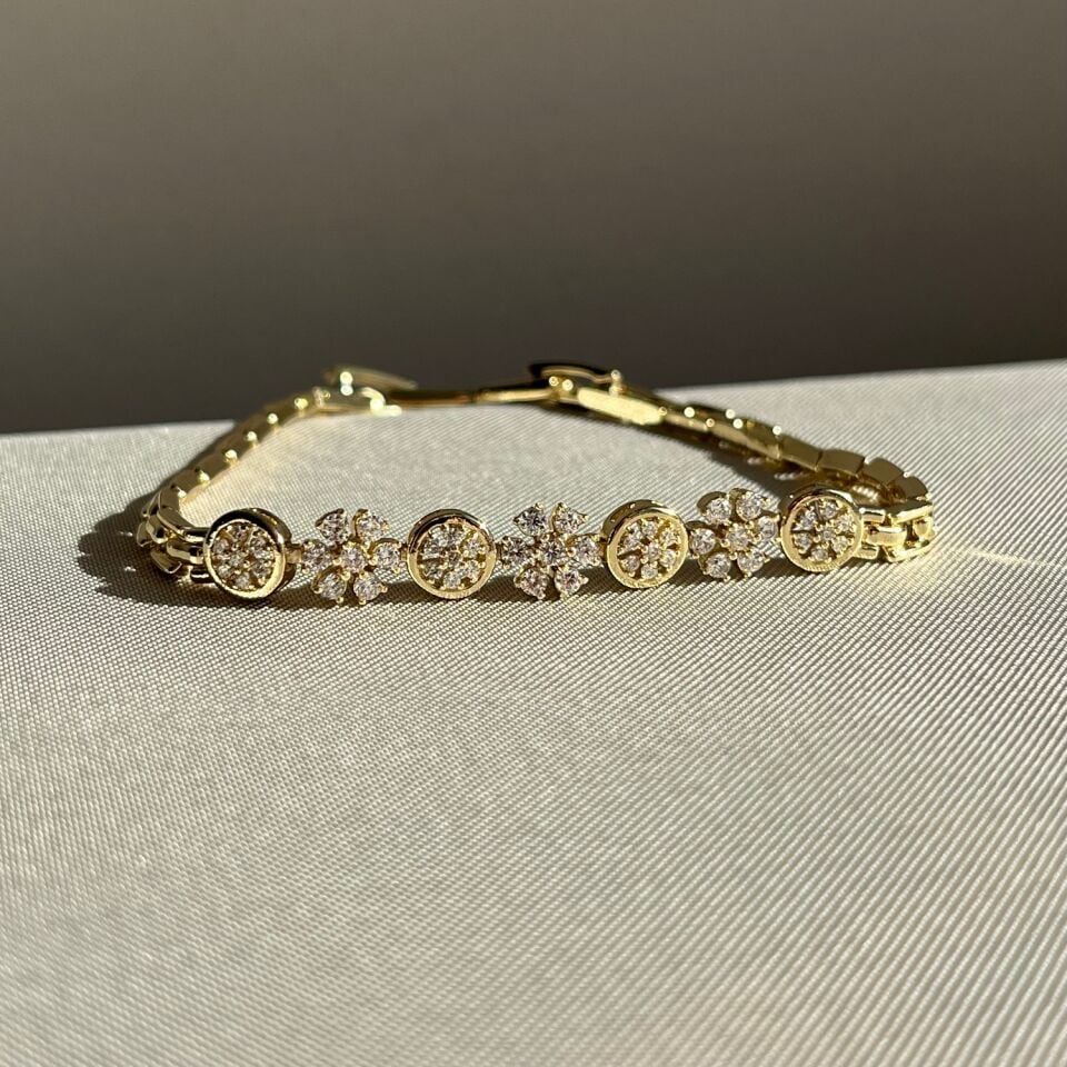 Pırlanta montür çiçek figür xuping bileklik